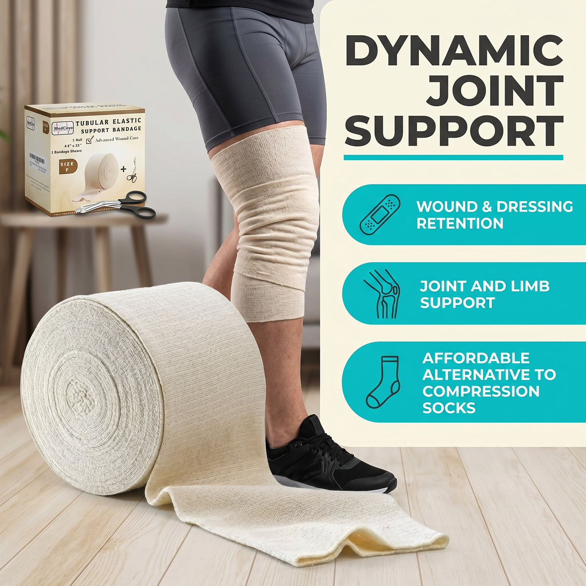 Medcore tubular elastic support bandage, size F