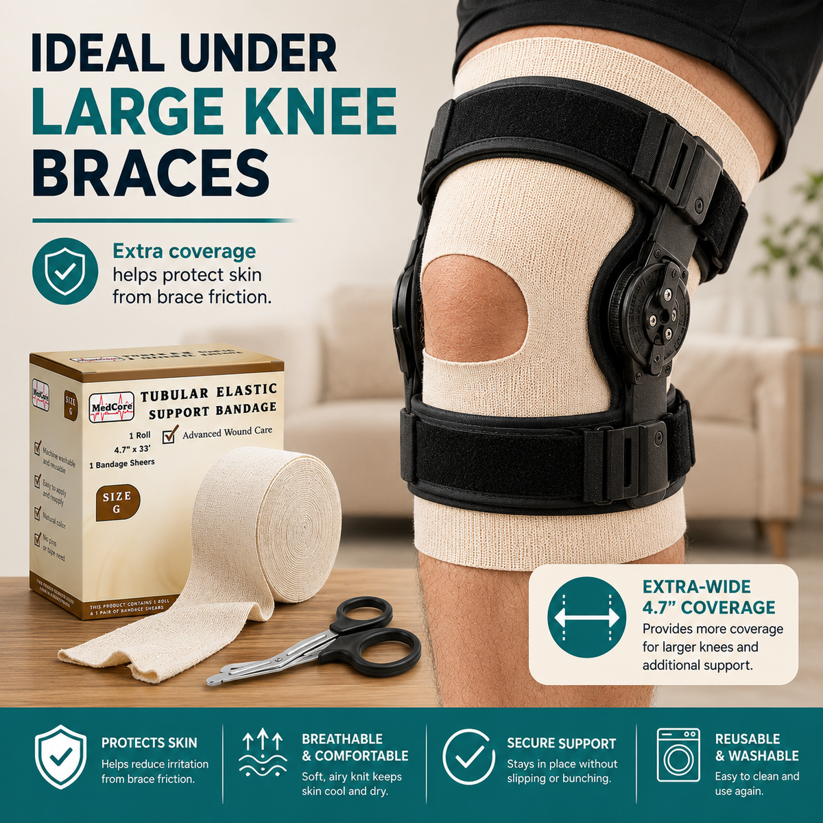 Medcore tubular elastic support bandage, size G