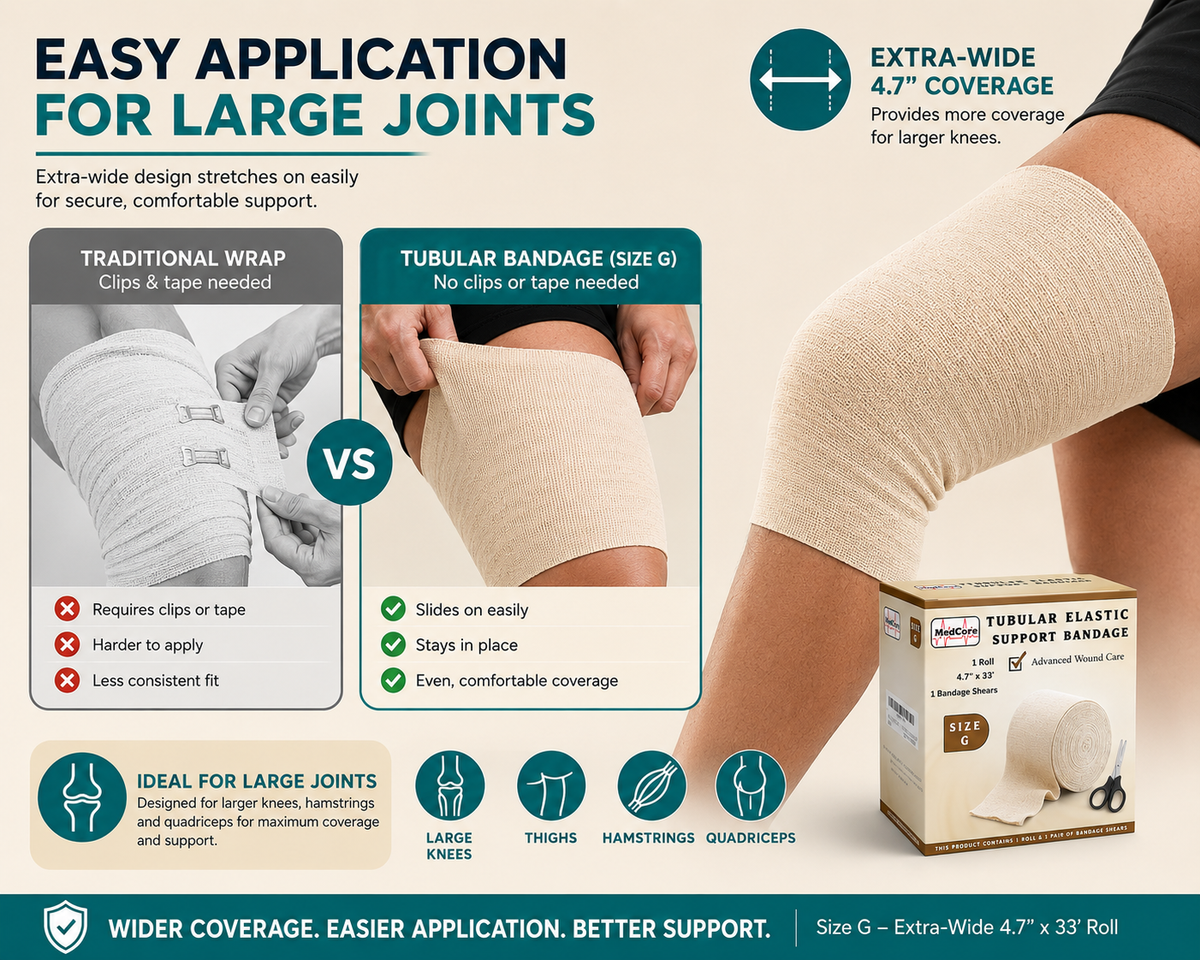 Medcore tubular elastic support bandage, size G