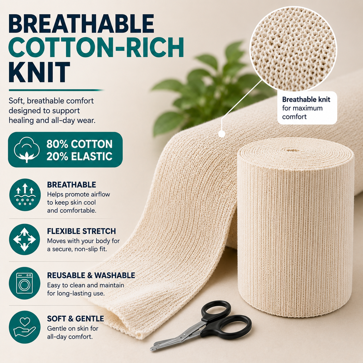 Medcore tubular elastic support bandage, size J