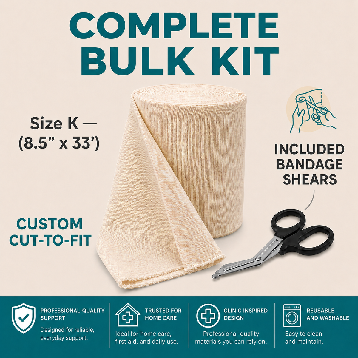 Medcore tubular elastic support bandage, size K